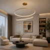 Moderne LED-Pendelleuchte Orbit No.3 Gold 150 cm 4000K LEDesign