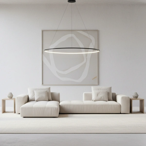 Moderne LED-Hängeleuchte Orbit No.1 150 cm Schwarz 4000K dimmbar LEDesign