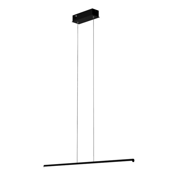 Moderne LED-Pendelleuchte Line 80 cm Schwarz 3000K mit Fernbedienung LEDesign
