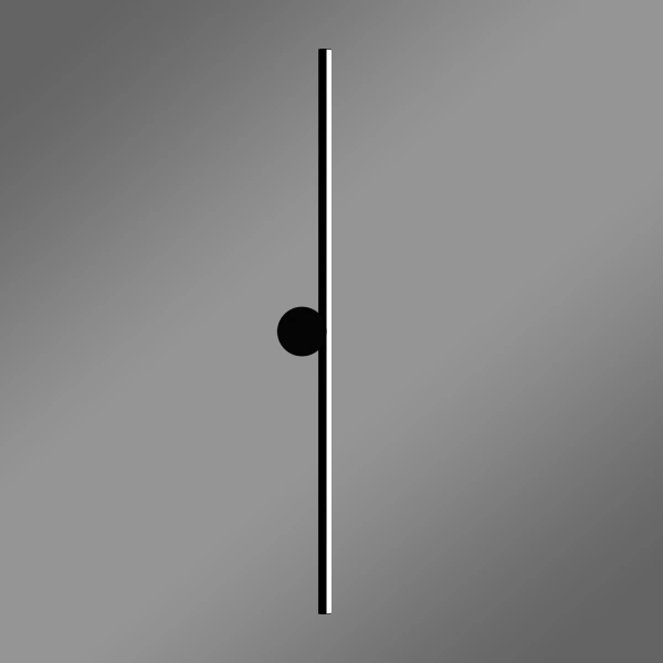 LED-Wandleuchte Line No.2 80 cm Schwarz 4000K LEDesign