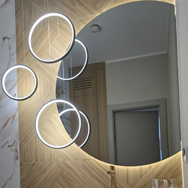 Moderne LED-Pendelleuchte Moon No.3 Schwarz 3000K mit Tuya App LEDesign