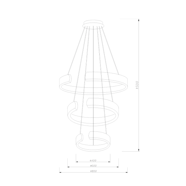 Exklusive Led-Pendelleuchte Solaris Nr.3 80 warme Lichtfarbe