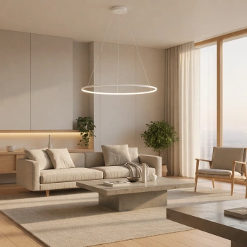 Moderne LED-Hängeleuchte Orbit No.1 100 cm Weiß 4000K LEDesign