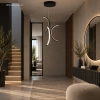 Moderne LED-Pendelleuchte Moon No.3 40 cm Schwarz mit Fernbedienung 3000K LEDesign