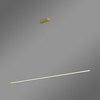 Moderne LED-Pendelleuchte Line 180 cm Gold 4000K mit Fernbedienung LEDesign