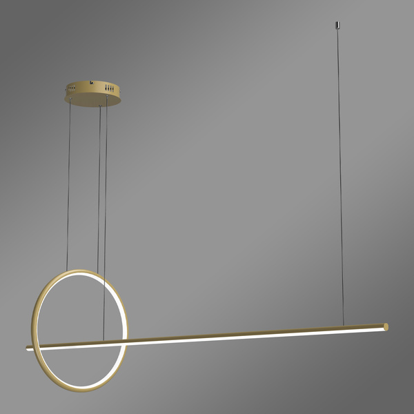 Moderne LED-Pendelleuchte Geometrik 40 cm Gold 4000K dimmbar mit Fernbedienung LEDesign