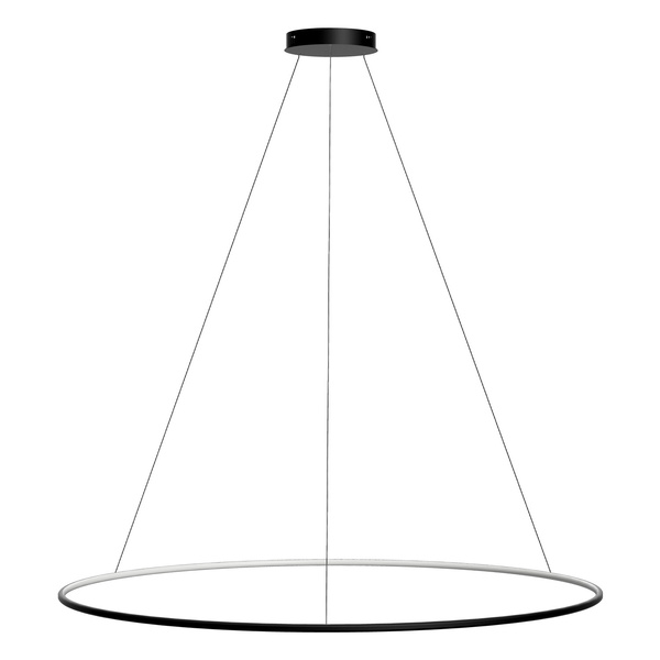 Moderne LED-Hängeleuchte Orbit No.1 150 cm Schwarz 3000K mit Fernbedienung LEDesign