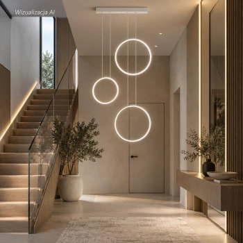 Moderne LED-Pendelleuchte Moon No.3 Weiß 3000K mit Tuya App LEDesign