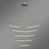 Moderne LED Pendelleuchte Orbit No.5 150 cm gold 4000K mit Fernbedienung LEDesign