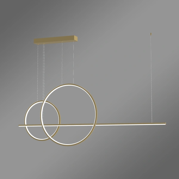 Moderne LED-Pendelleuchte Geometrik No.4 Gold 3000K mit Fernbedienung LEDesign