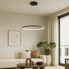 Moderne LED-Hängeleuchte Orbit No.1 60 cm Schwarz Smart 3000K LEDesign