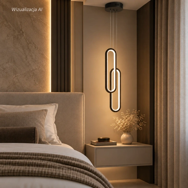 Moderne LED-Pendelleuchte Led Ellipse No.2 Schwarz 3000K LEDesign