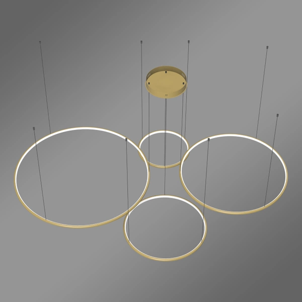 Moderne LED-Pendelleuchte Orbit S No.4 100 cm Gold 3000K dimmbar LEDesign