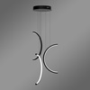 Moderne LED-Pendelleuchte Moon No.3 40 cm Schwarz mit Fernbedienung 3000K LEDesign
