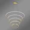 Moderne LED Pendelleuchte Orbit No.5 150 cm gold 4000K mit Fernbedienung LEDesign