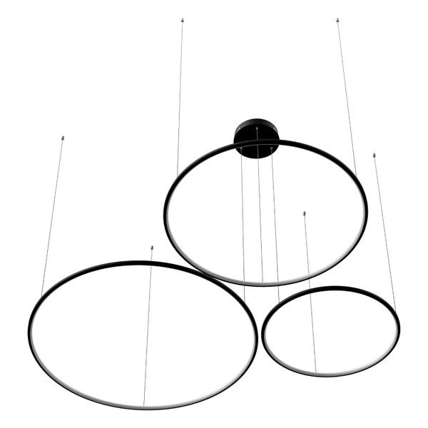 Moderne LED-Pendelleuchte Orbit S No.3 100 cm Schwarz 3000K LEDesign