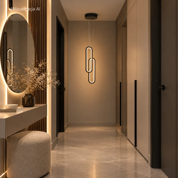 Moderne LED-Pendelleuchte Led Ellipse No.2 Schwarz 3000K LEDesign