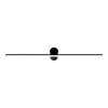 LED-Wandleuchte Line No.2 80 cm Schwarz 3000K LEDesign