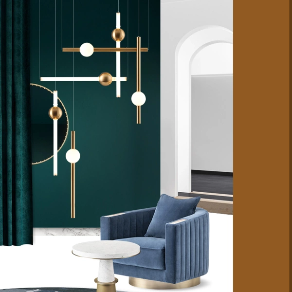 Moderne LED-Pendelleuchte Led Solis A2 Gold 3000K