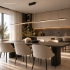 Moderne LED-Pendelleuchte Led Line 180 cm schwarz mit Fernbedienung 3000K–6000K LEDesign