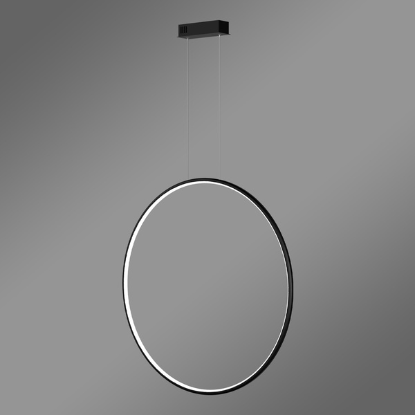 Moderne Pendelleuchte Led Moon 80 cm Schwarz, mit Fernbedienung, warmes Licht 3000K | LEDesign