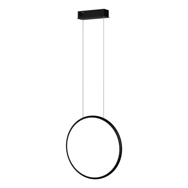 Moderne LED-Hängeleuchte Led Moon 40 cm schwarz, mit Fernbedienung, 3K LEDesign