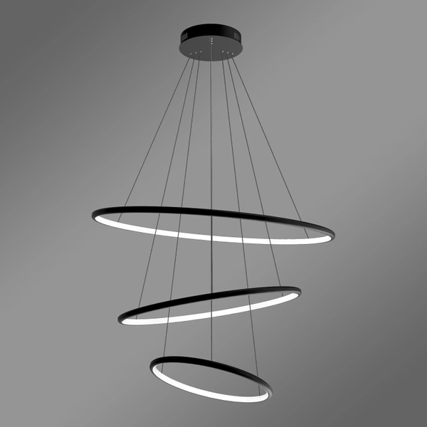 Moderne LED-Pendelleuchte Orbit No.3 80 cm Schwarz 4000K dimmbar LEDesign