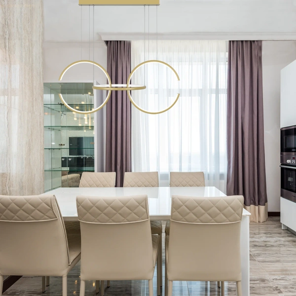 Moderne LED Pendelleuchte Celestial No 3 gold 4000K LEDesign