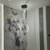 Moderne Led Moon Pendelleuchte No.3 B schwarze 4000K mit Fernbedienung LEDesign