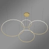 Moderne LED-Pendelleuchte Orbit S No.4 120 cm Gold 3000K mit Tuya LEDesign