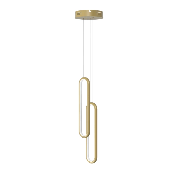 Moderne LED-Pendelleuchte Led Ellipse No.2 Gold 4000K LEDesign