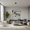 Moderne LED-Hängeleuchte Orbit No.1 120 cm Schwarz 4000K dimmbar LEDesign