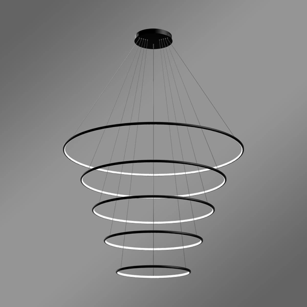 Moderne LED Pendelleuchte Orbit No.5 schwarz 150 cm 3000K LEDesign