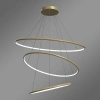 Moderne LED-Pendelleuchte Orbit No.3 100 cm Gold 4000K mit Fernbedienung LEDesign