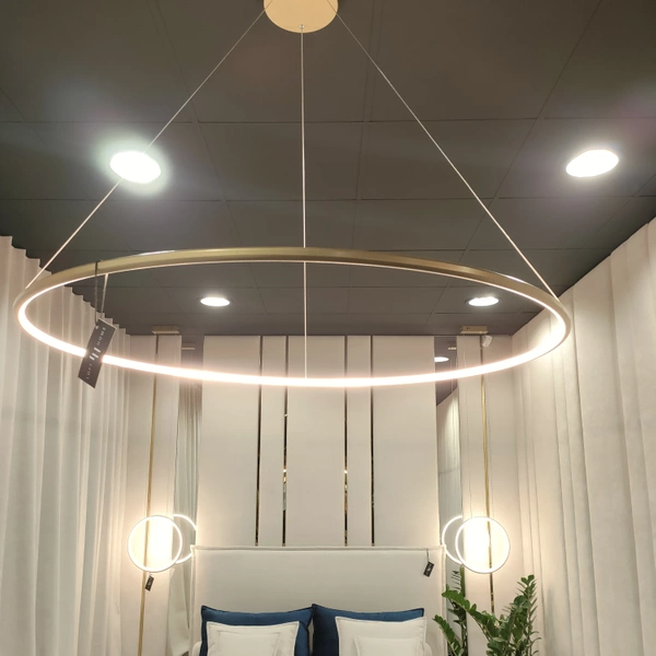 Moderne LED-Hängeleuchte Orbit No.1 120 cm Gold Smart 4000K LEDesign