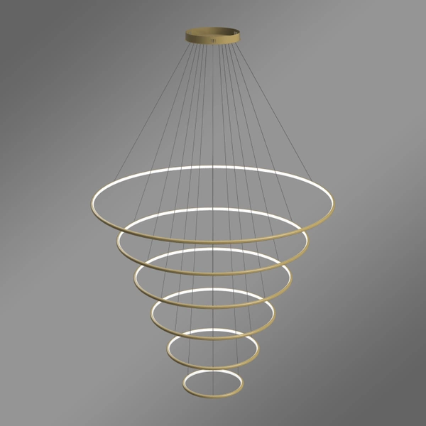 Moderne LED-Pendelleuchte Led Orbit No.6 150 cm Gold 4000K LEDesign