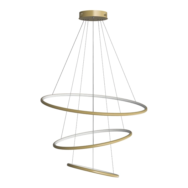 Moderne LED-Pendelleuchte Orbit No.3 80 cm Gold 4000K dimmbar LEDesign