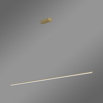 Moderne LED-Pendelleuchte Line 180 cm Gold 4000K mit Fernbedienung LEDesign