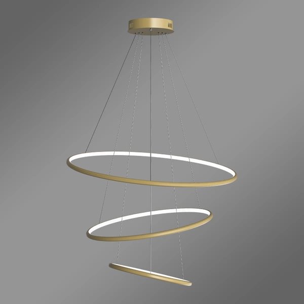 Moderne LED-Pendelleuchte Orbit No.3 80 cm Gold 4000K dimmbar LEDesign