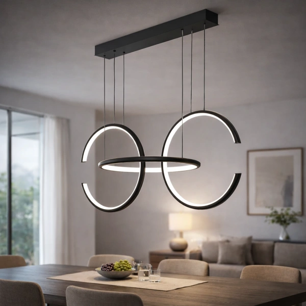 Moderne LED Pendelleuchte Celestial No 3 schwarz 4000K LEDesign