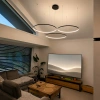 Moderne LED-Pendelleuchte Orbit S No.3 120 cm Schwarz 3000K mit Tuya LEDesign