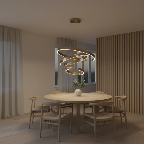 Exklusive Led-Pendelleuchte Solaris Nr.3 80 warme Lichtfarbe