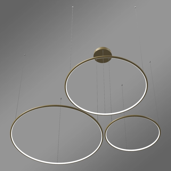 Moderne LED-Pendelleuchte Orbit S No.3 100 cm Gold 4000K mit Tuya LEDesign
