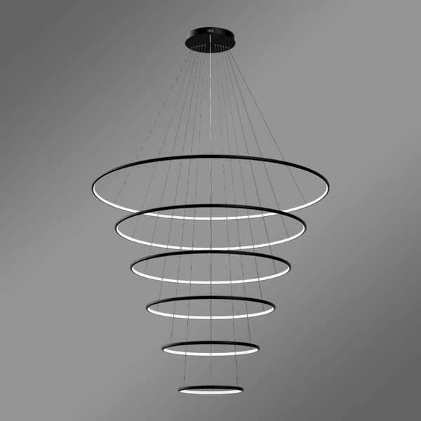 Moderne LED-Pendelleuchte Orbit No.6 150 cm Schwarz 3000K LEDesign
