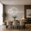 Moderne LED-Pendelleuchte Geometrik No.4  60/40 cm Weiß  4000K LEDesign