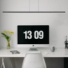 Moderne LED-Pendelleuchte Line 150 cm Schwarz 3000K mit Fernbedienung LEDesign