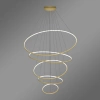 Moderne LED-Pendelleuchte Orbit No.5 120 cm Gold 3000K mit Fernbedienung LEDesign