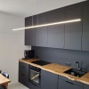 Moderne LED-Pendelleuchte Line 150 cm Schwarz 3000K LEDesign