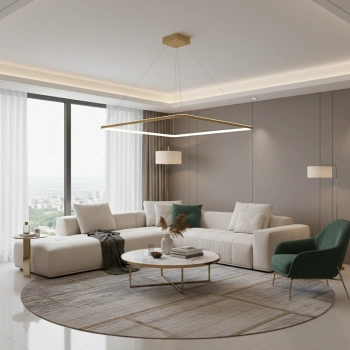 Pendelleuchte Led Quadrum No.1 120 cm Gold 4000K LEDesign