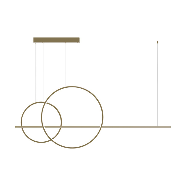 Moderne LED-Pendelleuchte Geometrik No.4 Gold 4000K mit Fernbedienung LEDesign